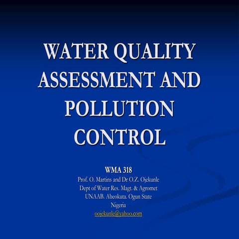 WATER QUALITY ASSESSMENT AND POLLUTION CONTROL.ppt