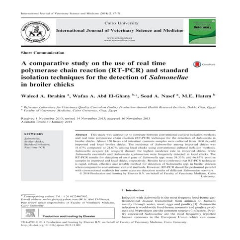Isolation and identification of salmonella typhi | PPTX