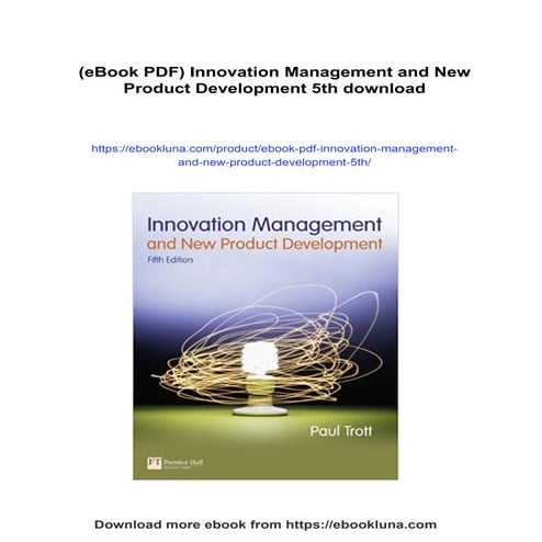 (eBook PDF) Innovation Management and New Product Development 5th | PDF