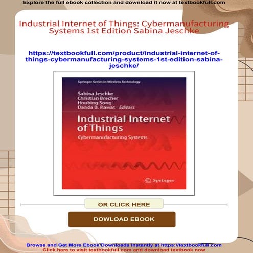Industrial Internet of Things: Cybermanufacturing Systems 1st Edition Sabina ...