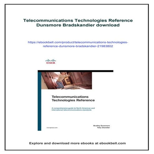 Telecommunications Technologies Reference Dunsmore Bradskandier