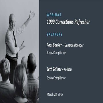 1099 Filing Corrections Webinar