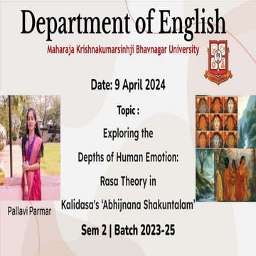 Exploring the Depths of Human Emotion: Rasa Theory in Kalidasa's ‘Abhijnana S...