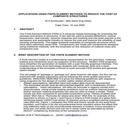 Paper - The use of FEM for composites