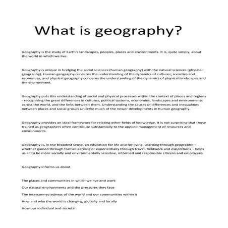 what is geography
