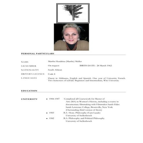 MartheMuller CV 2017