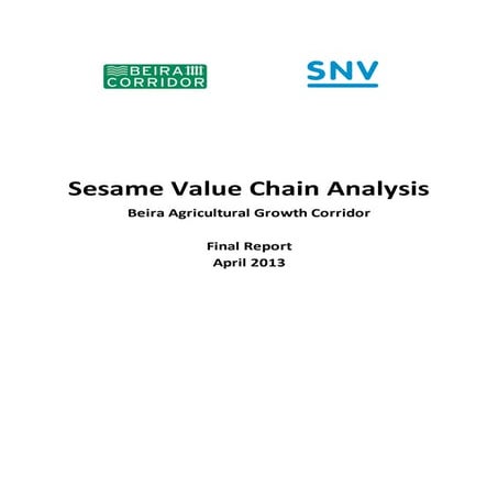 Sesame Value Chain in the Beira Corridor (SNV) - clean 22052014
