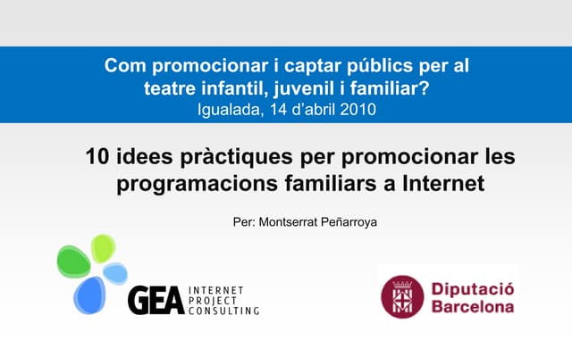 10 idees pràctiques per promocionar...