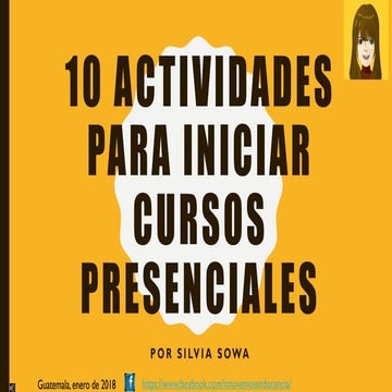 10 actividades inicio curso 