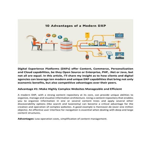10 Advantages of Modern DXPs