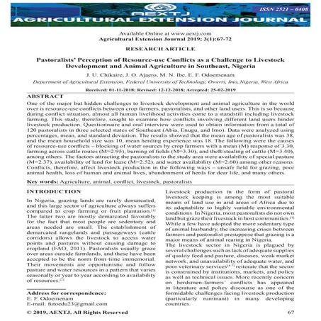 Policy framework for pastoralism in africa | PDF