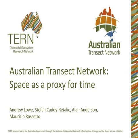 Andy Lowe_Space as a proxy for time: the Australian Transect Network