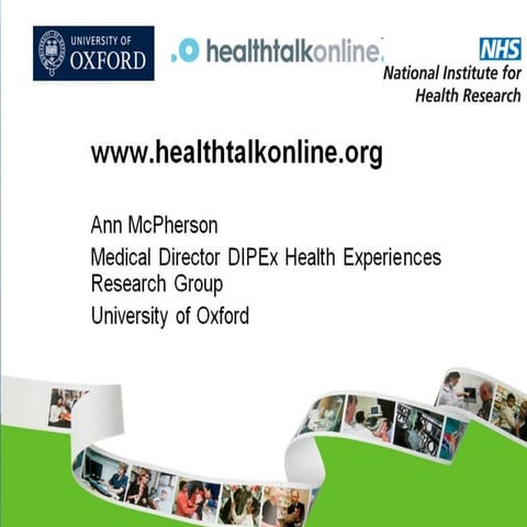 Healthtalkonline.org - Ann McPherson