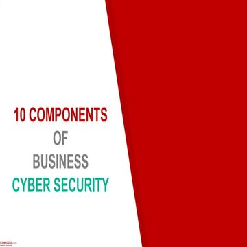 10 Components of Business Cyber Security