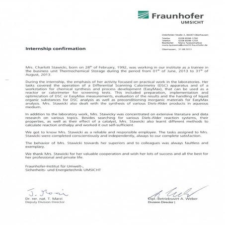 Internship Confirmation | PDF