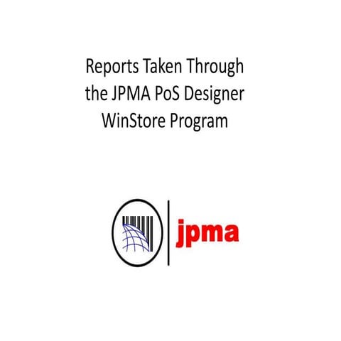 JPMA WIC 10 - Running Reports