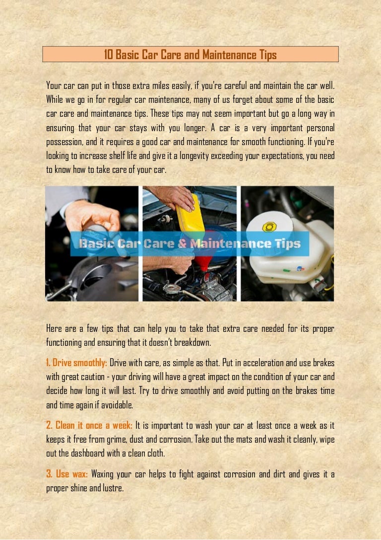 10 basic car care and maintenance tips - 10basiccarcareanDmaintenancetips 150515095949 Lva1 App6892 Thumbnail 4
