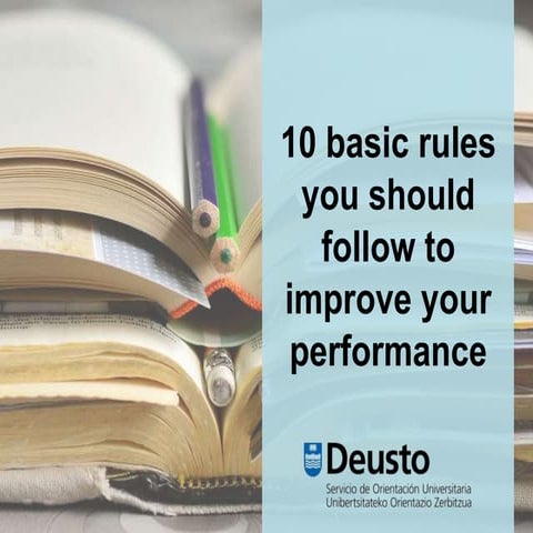 10 basic rules you should follow to improve your performance