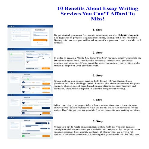 10 Benefits About Essay Writing Services You CanT Afford To Miss