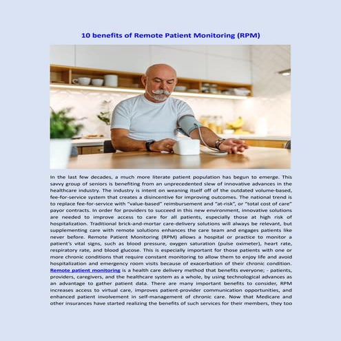 Remote Patient Monitoring | PDF
