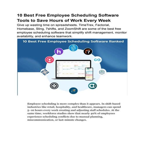 10 Best Free Employee Scheduling Software Tools to Save Hours of Work ...