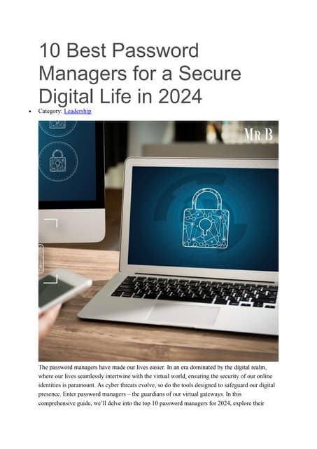 10 Best Password Managers for a Secure Digital Life in 2024.pdf