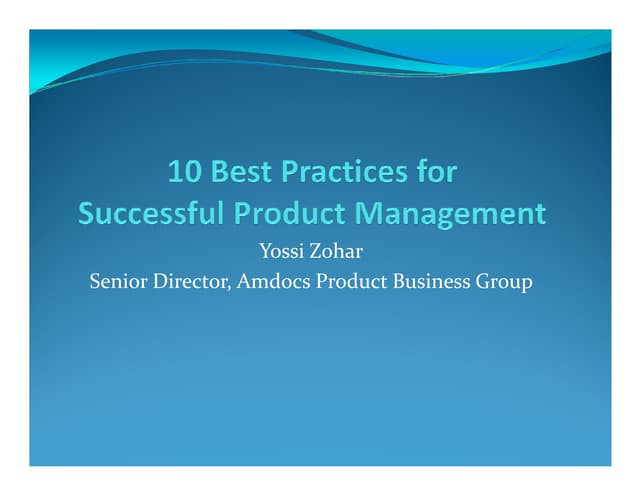 10 Best Practices Of Software Product Management | PPT