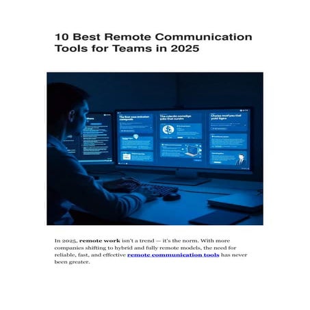 10 Best Remote Communication Tools for Teams