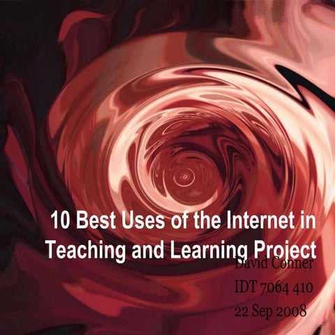 10 best uses of the internet in learning project