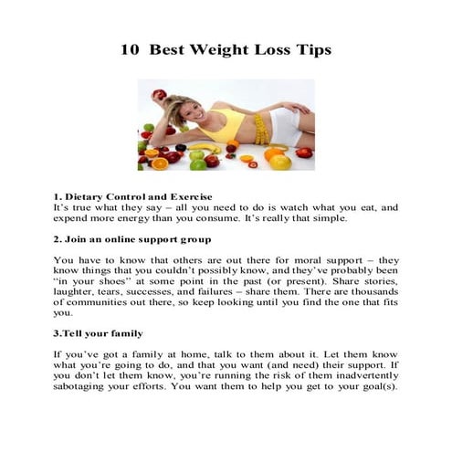 10 best weight loss tips