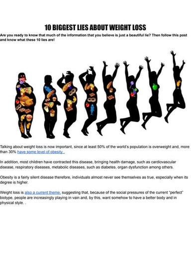 10 biggest lies about weight loss