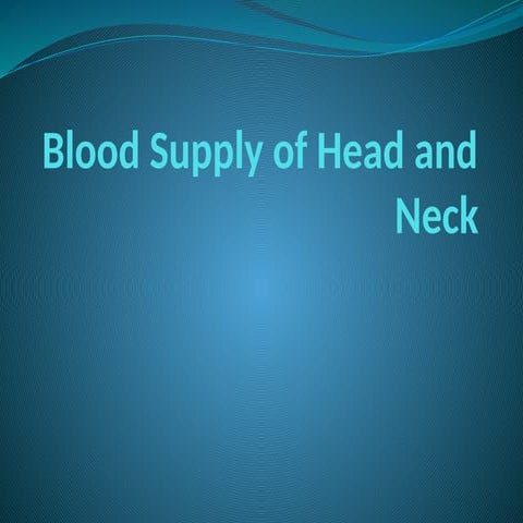 Blood supply of head and neck | PPT