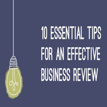 10 Essential Tips For An Effective Business Review
