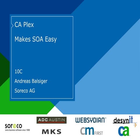 BPM and SOA for CA Plex