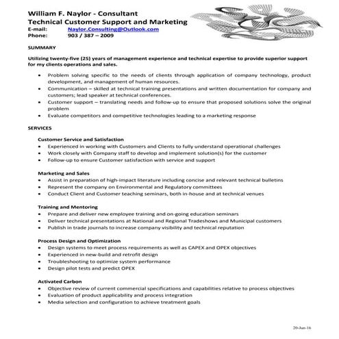 William F. Naylor - Consulting Services