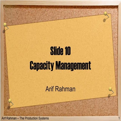 10 capacity management