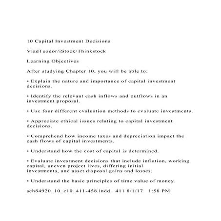 10 Capital Investment DecisionsVladTeodoriStockThinkstoc.docx
