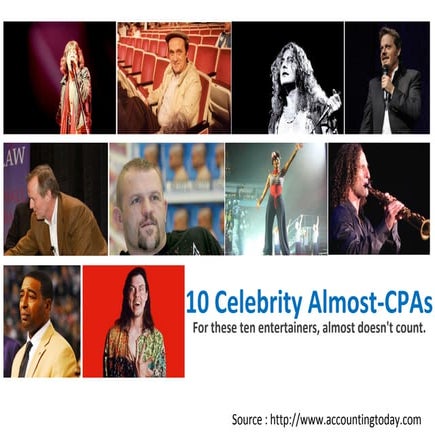 10 celebrity almost CPAs