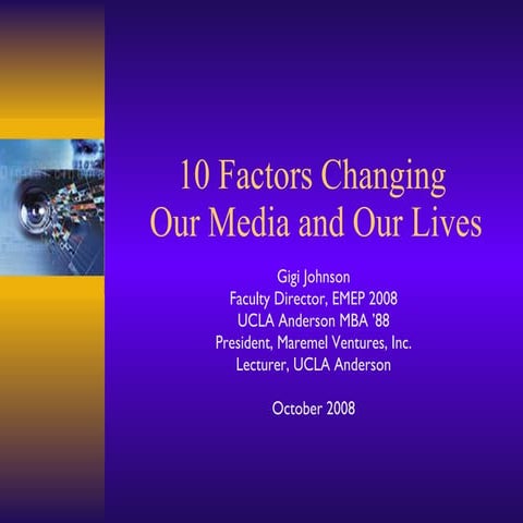 10 Factors Changing Our Media and Our Lives