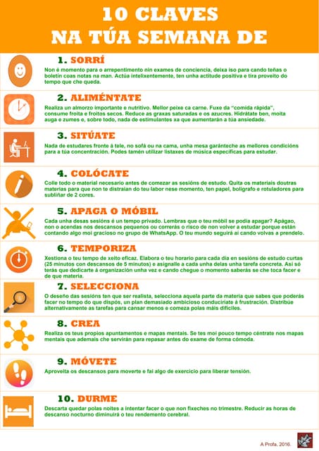 10 claves na túa semana de exames (...