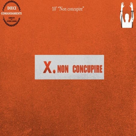 Decimo comandamento: non concupire