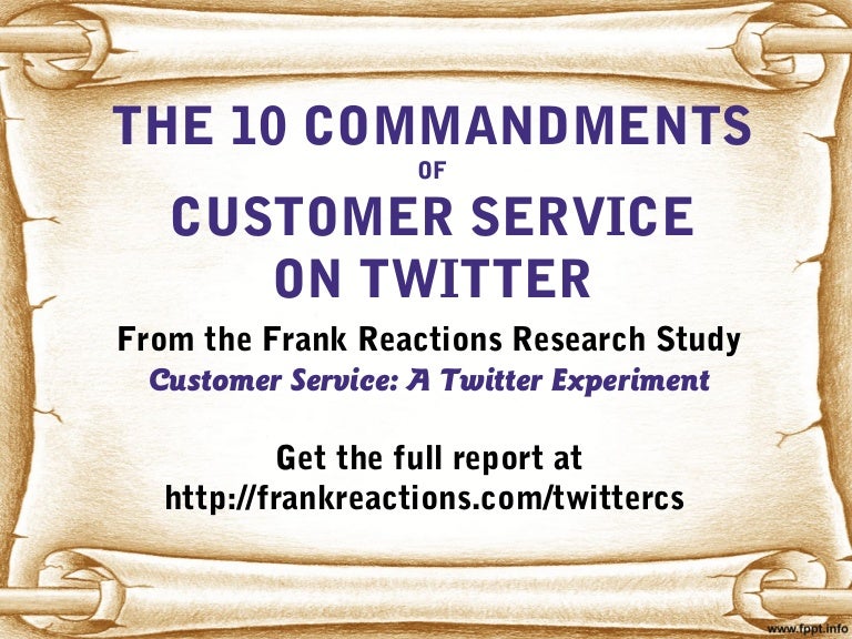 The 10 Commandments of Customer Service on Twitter