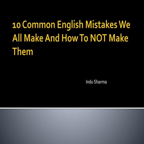 10 common english mistakes