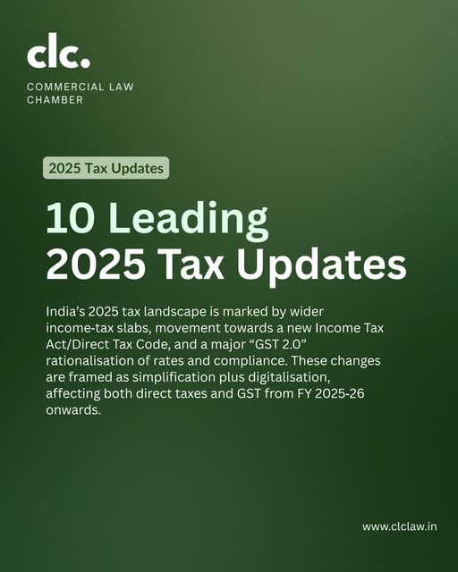 10 Leading 2025 Tax Updates in India: New Slabs & GST 2.0 | PDF