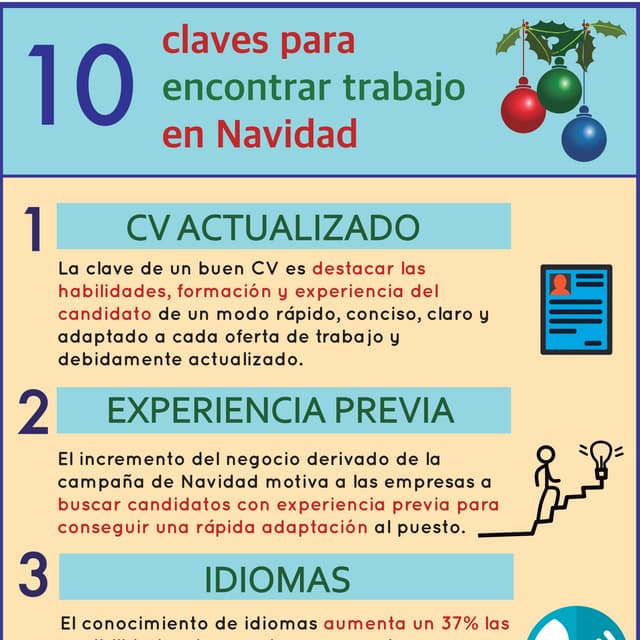 10 claves para  encontrar trabajo en Navidad