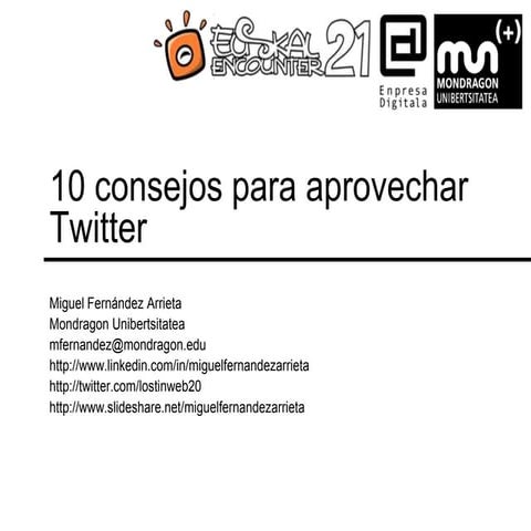 10 consejos para aprovechar twitter