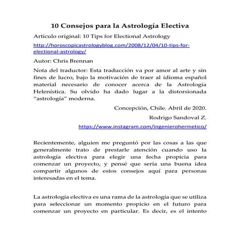 10 consejos para la_Astrologia Electiva