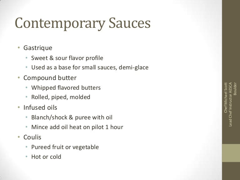 10 contemporary sauces
