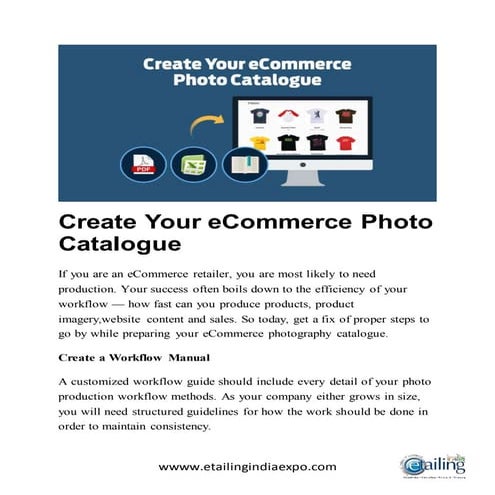 Create Your eCommerce Photo Catalogue