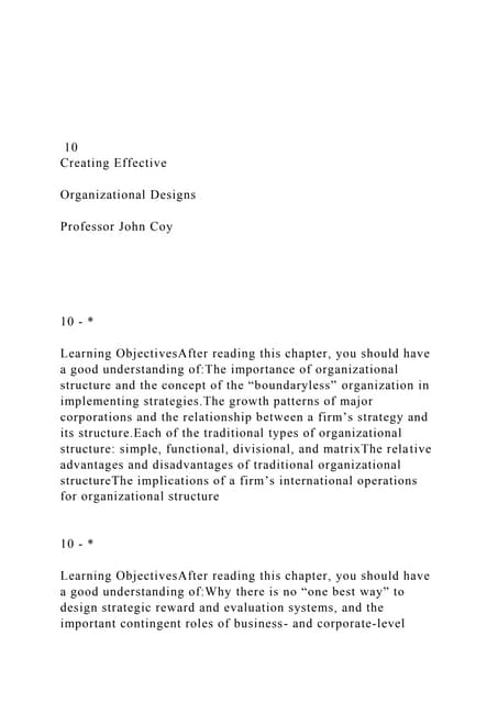 understanding the Organizational Structures | PPT